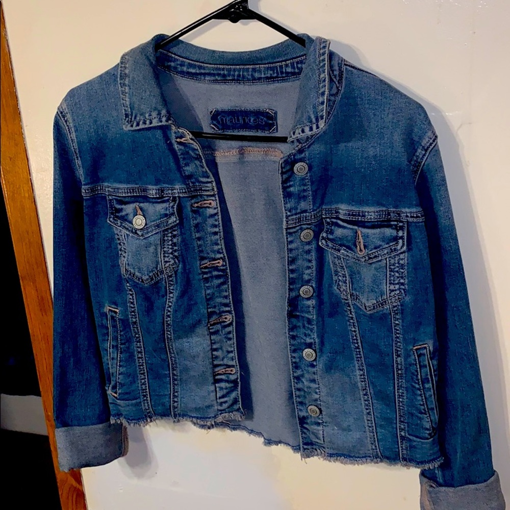 Blue jean jacket.